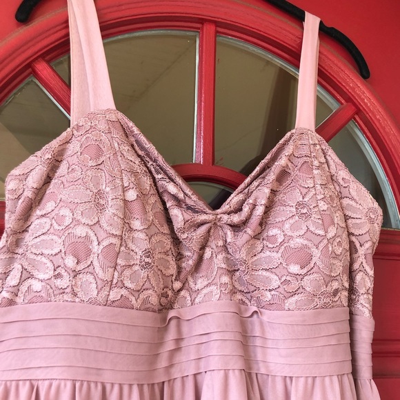Macy’s lace and chiffon dress-size 22 - rose - Picture 5 of 7